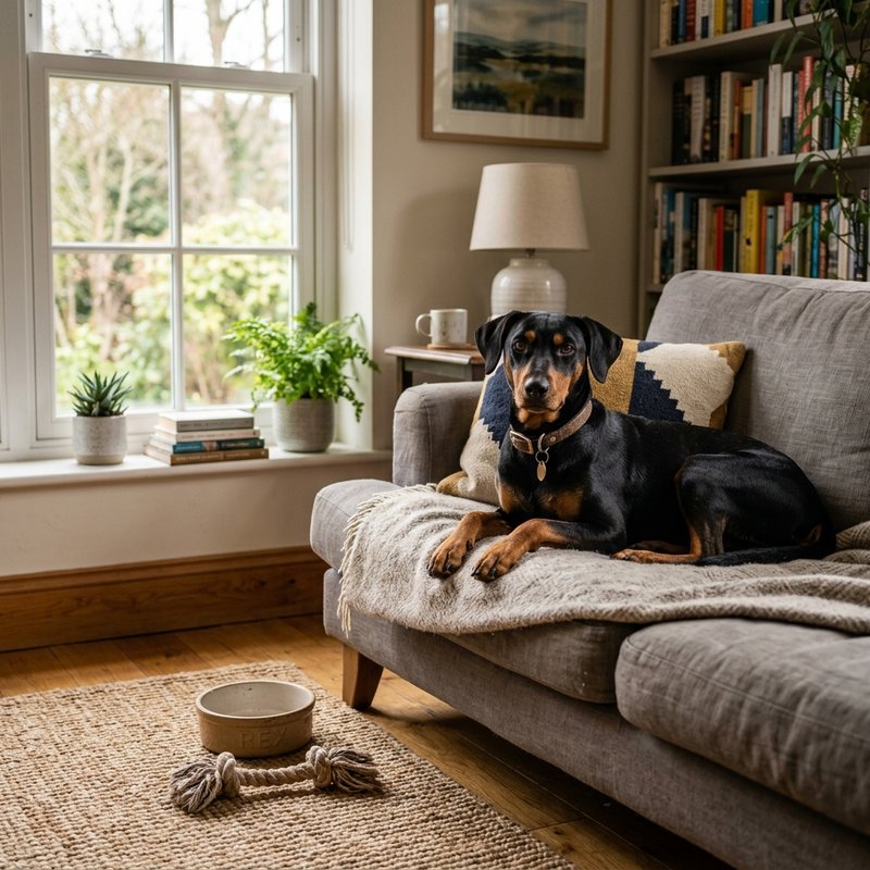 "German Pinscher at home"
