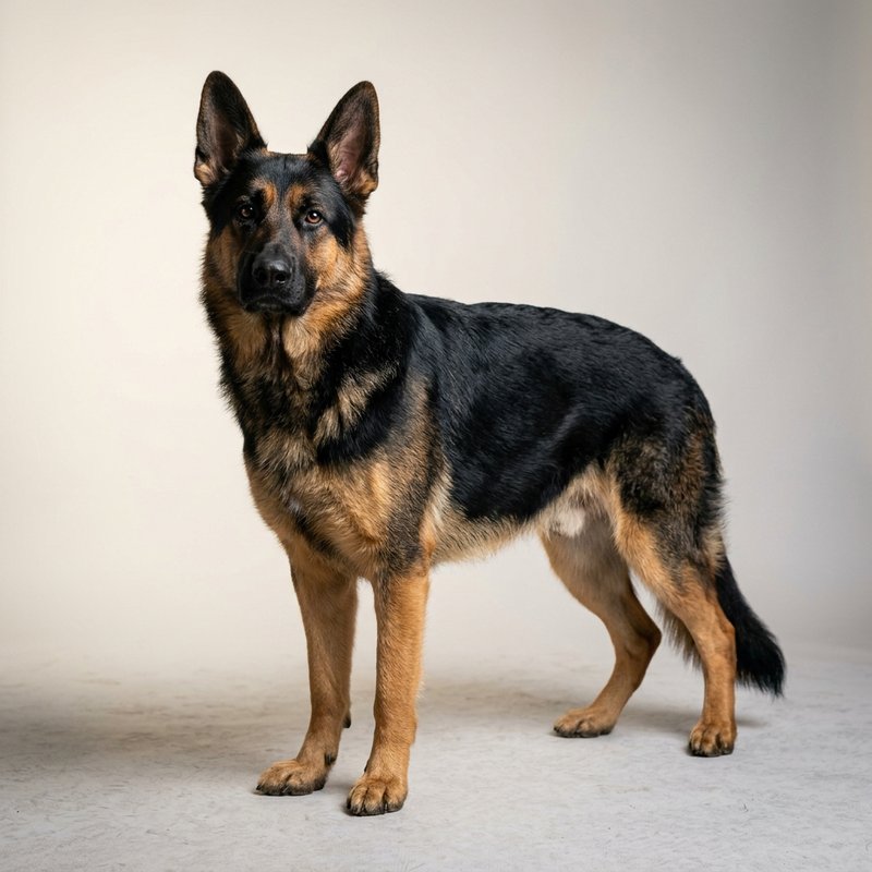 "German Shepherd Dog studio portrait"