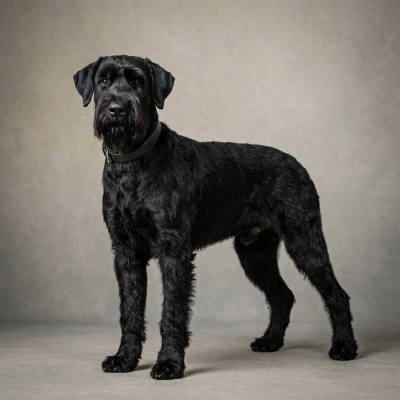 "Giant Schnauzer studio portrait"