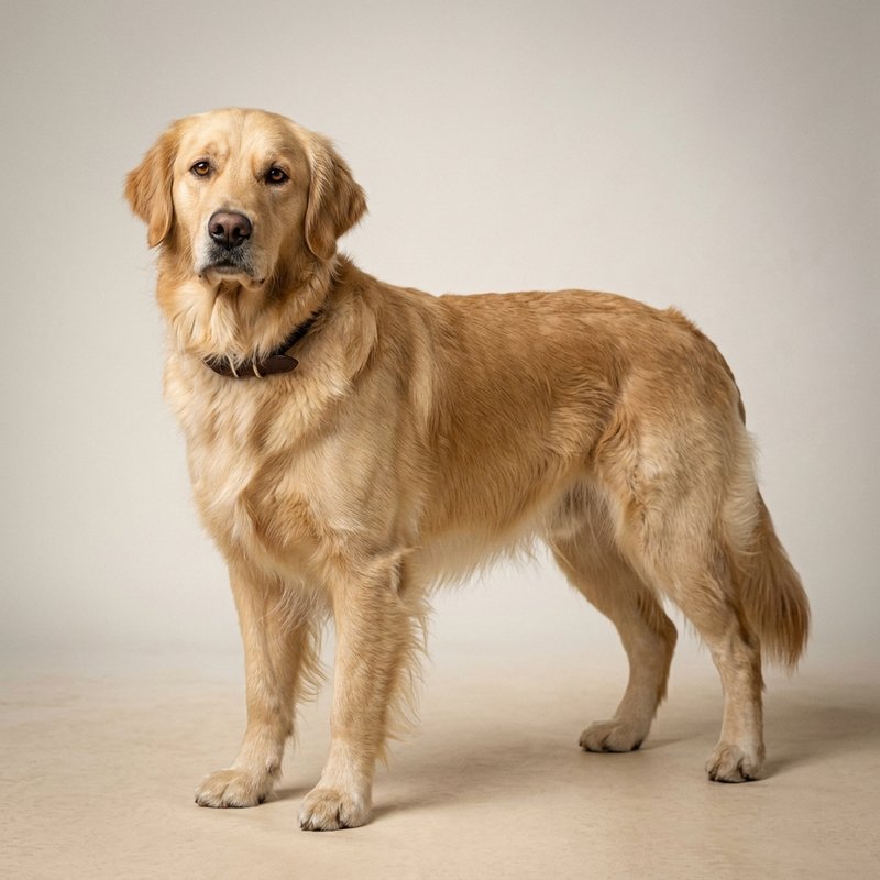 "Golden Retriever studio portrait"