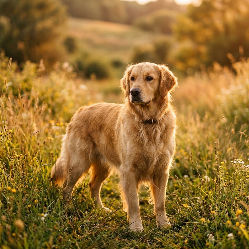 "Golden Retriever outdoors"