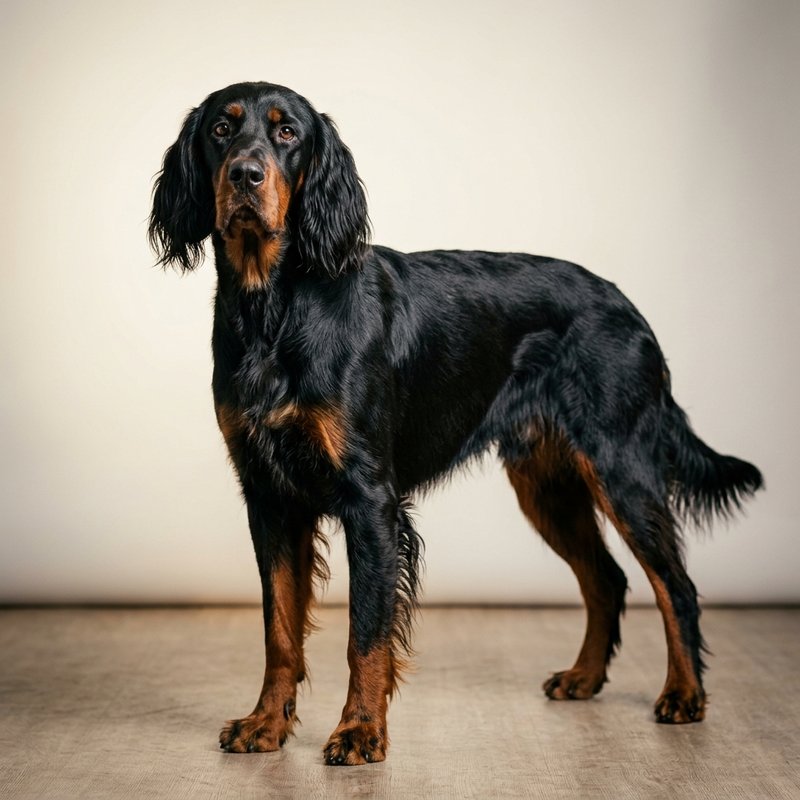 "Gordon Setter studio portrait"