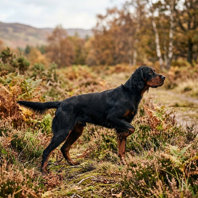 "Gordon Setter outdoors"