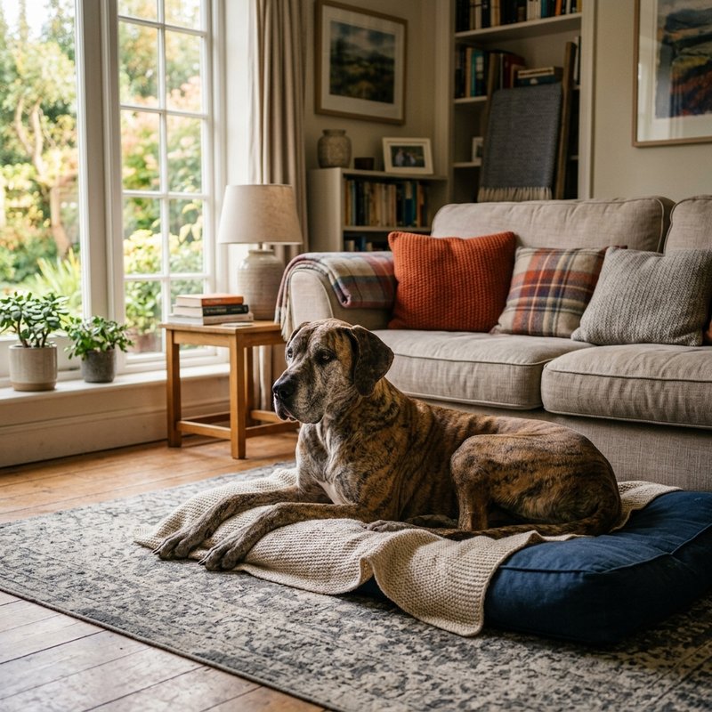 "Great Dane at home"