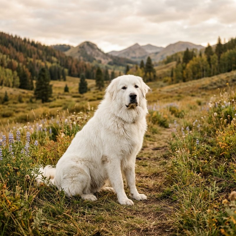 "Great Pyrenees outdoors"