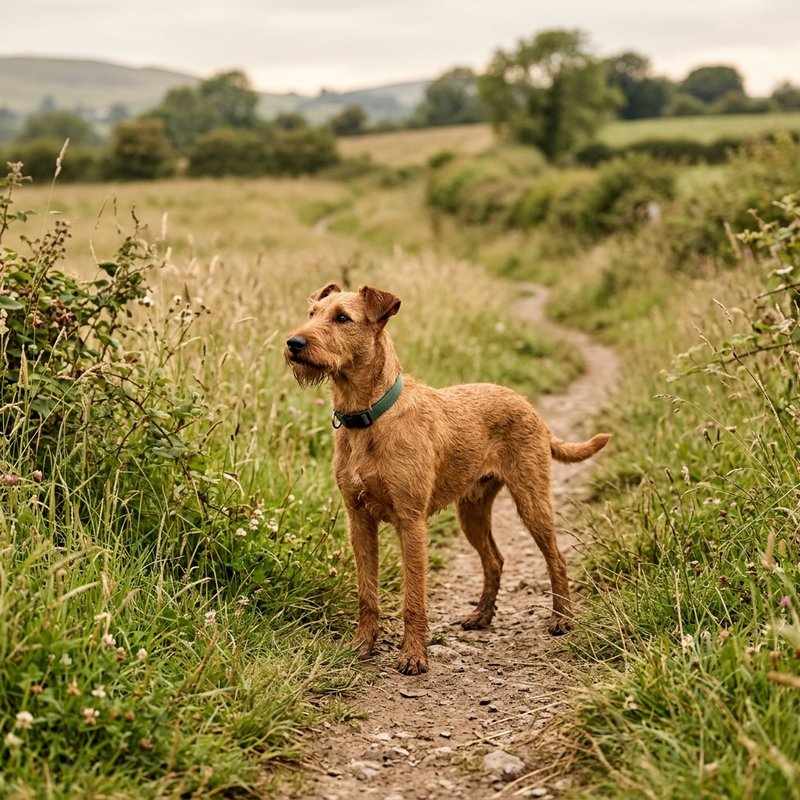 "Irish Terrier outdoors"