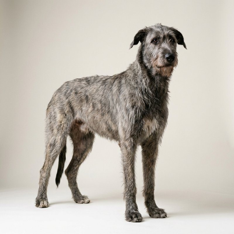 "Irish Wolfhound studio portrait"