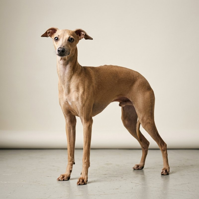 "Italian Greyhound studio portrait"