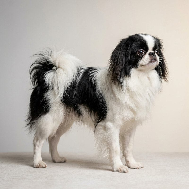 "Japanese Chin studio portrait"