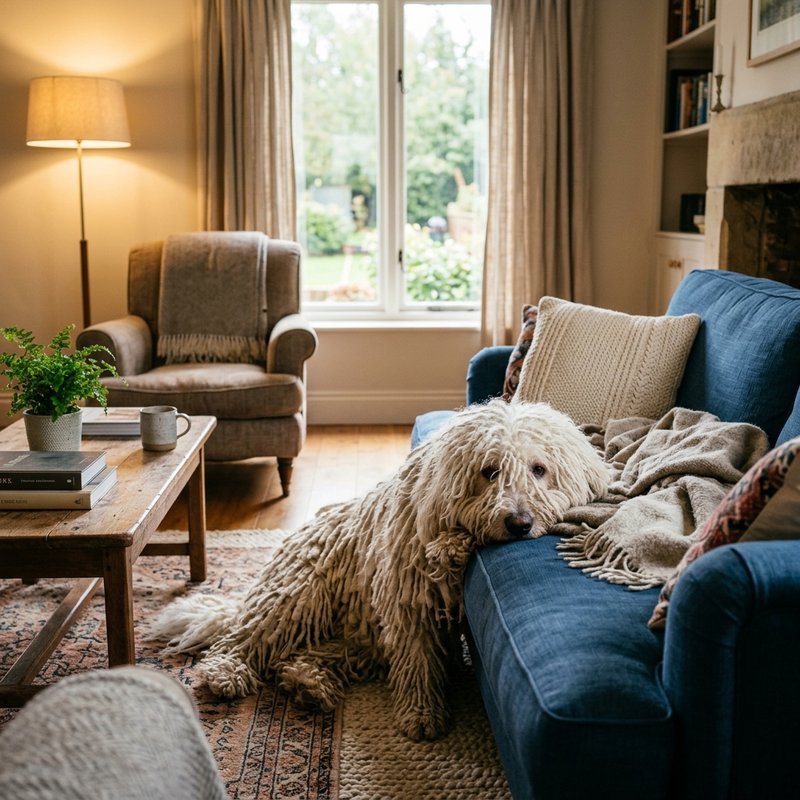"Komondor at home"
