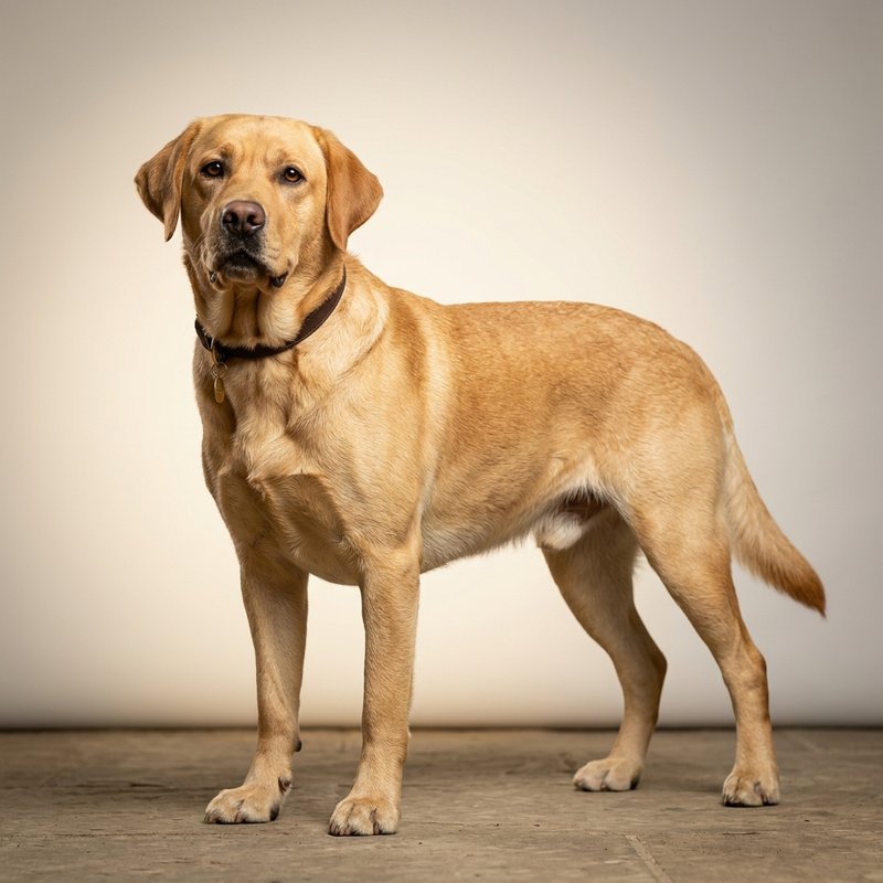 "Labrador Retriever studio portrait"
