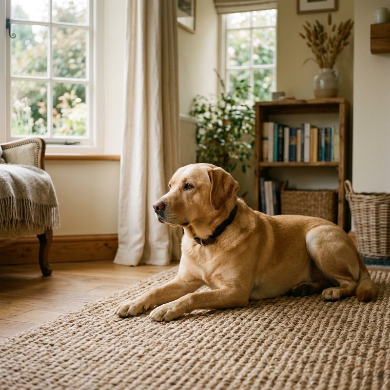 "Labrador Retriever at home"