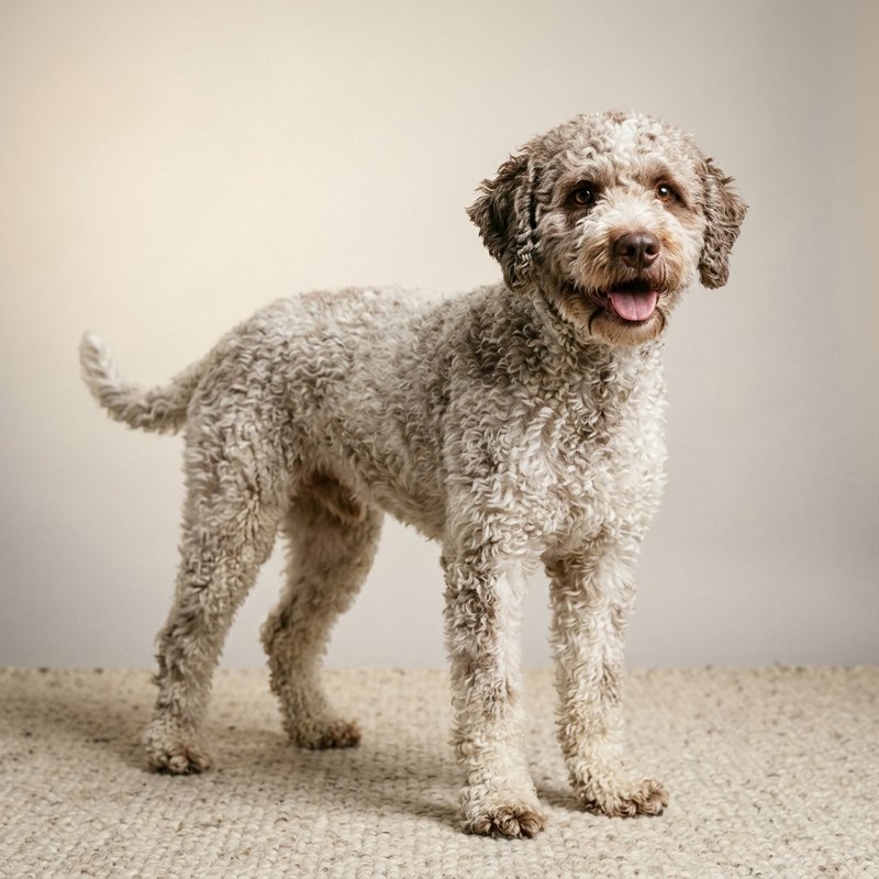 "Lagotto Romagnolo studio portrait"
