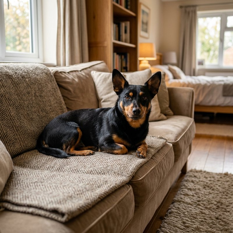 "Lancashire Heeler at home"