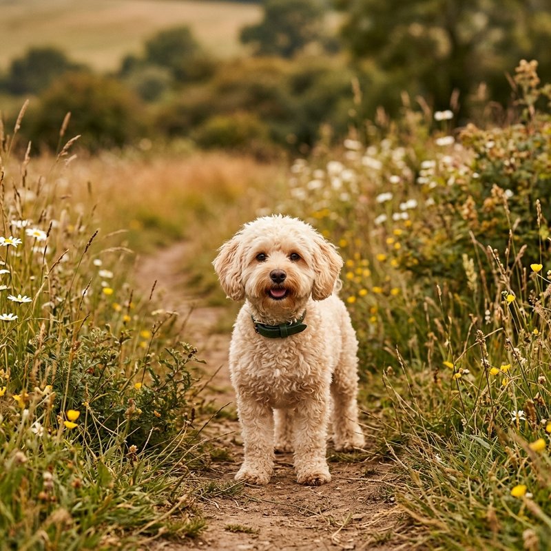 "Maltipoo outdoors"