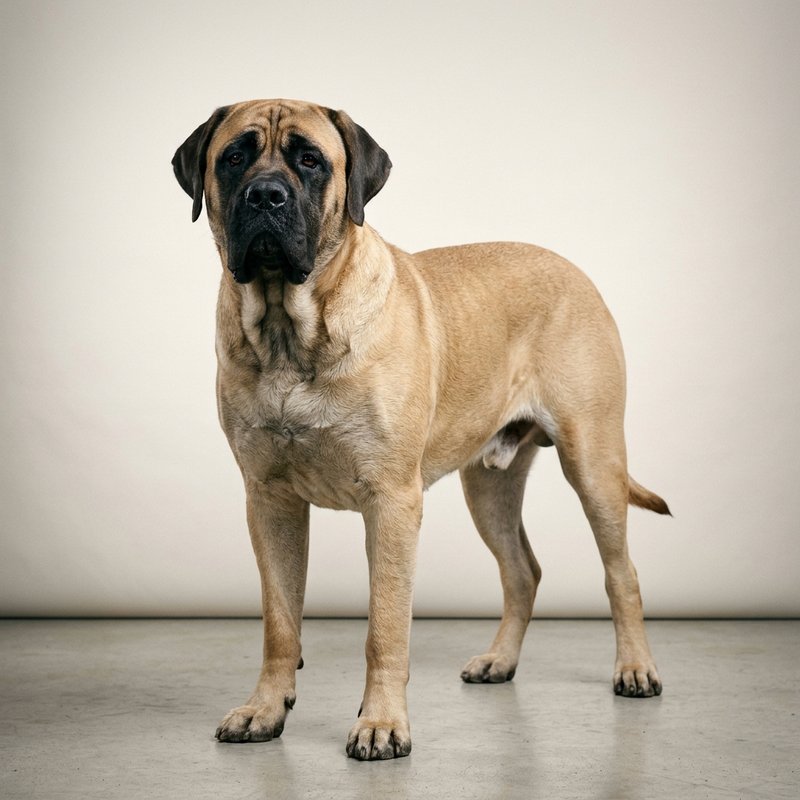 "Mastiff studio portrait"