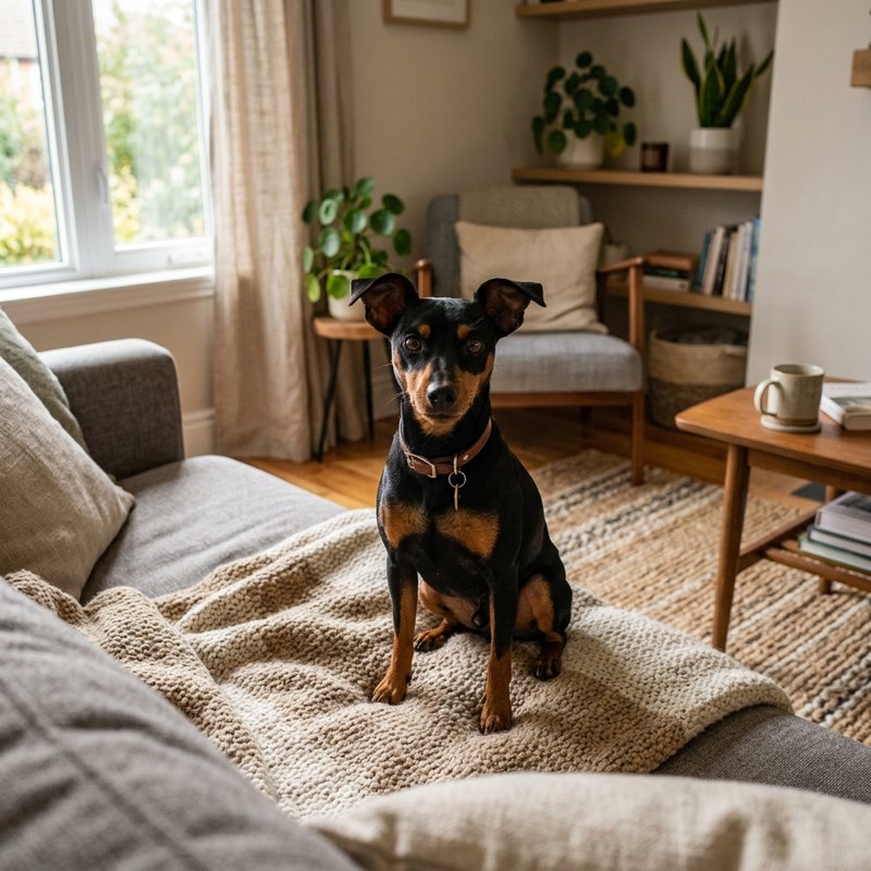 "Miniature Pinscher at home"