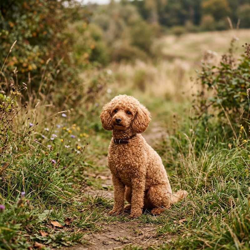 "Miniature Poodle outdoors"