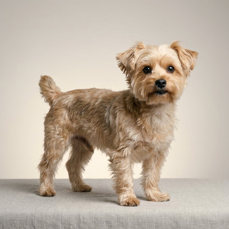"Morkie studio portrait"