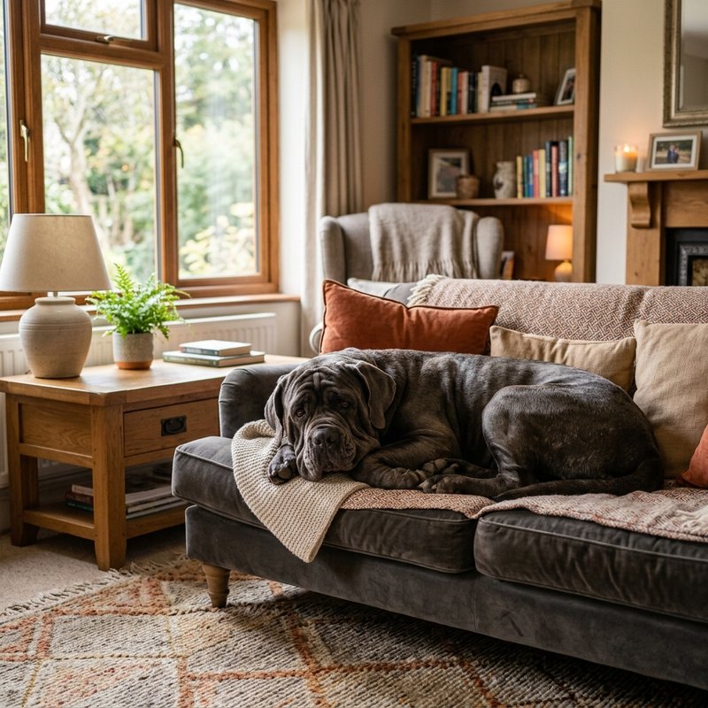 "Neapolitan Mastiff at home"