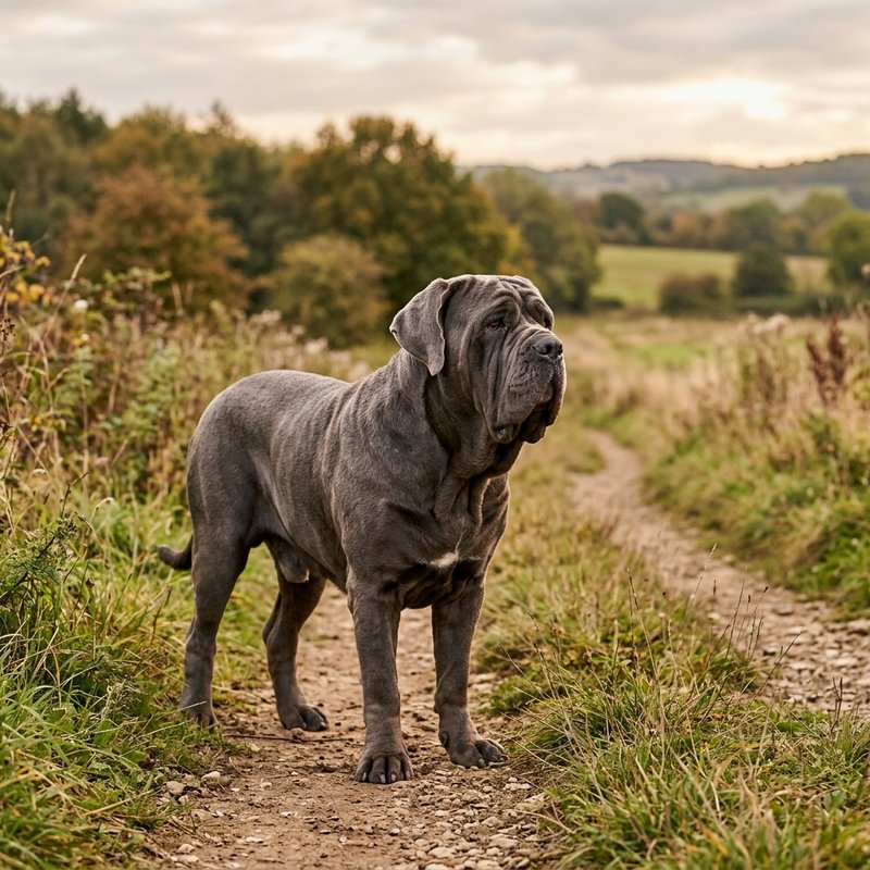 "Neapolitan Mastiff outdoors"