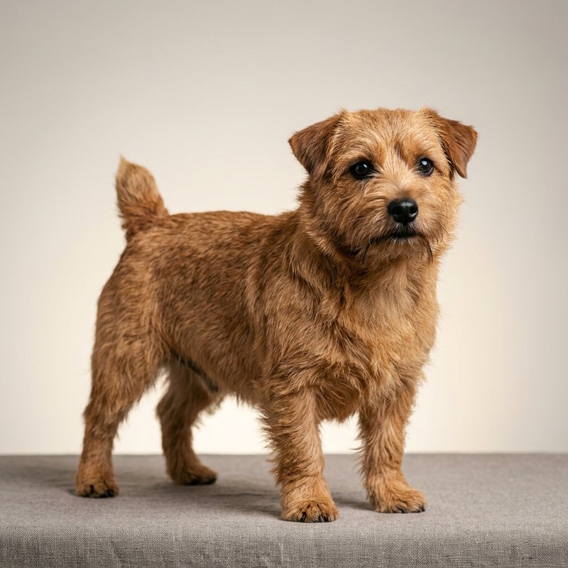 "Norfolk Terrier studio portrait"