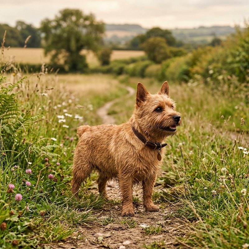 "Norwich Terrier outdoors"