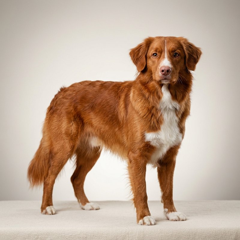 "Nova Scotia Duck Tolling Retriever studio portrait"