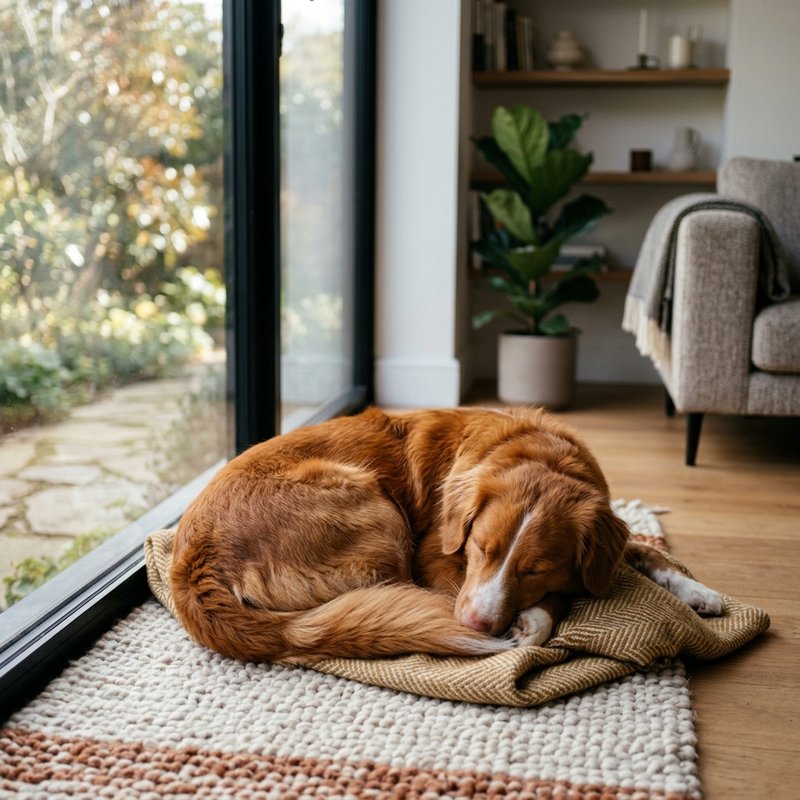 "Nova Scotia Duck Tolling Retriever at home"