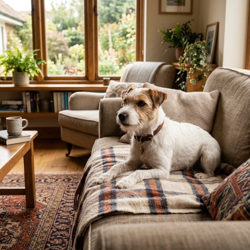 "Parson Russell Terrier at home"