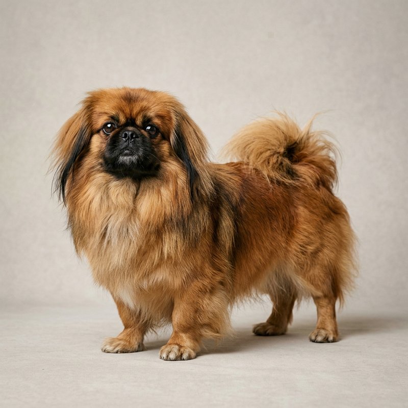 "Pekingese studio portrait"