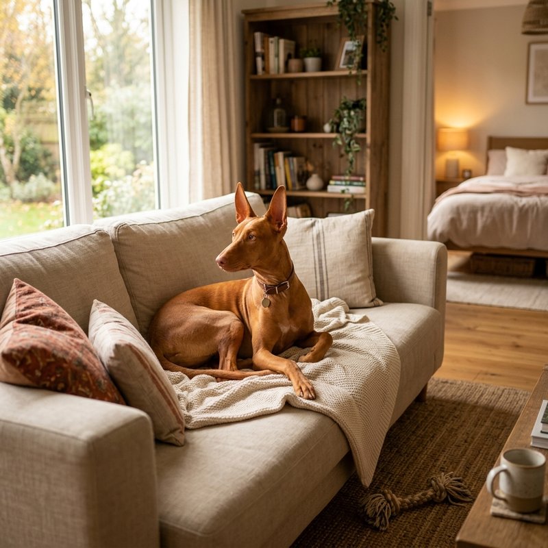 "Pharaoh Hound at home"