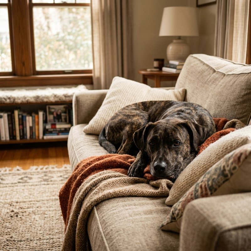 "Plott Hound at home"