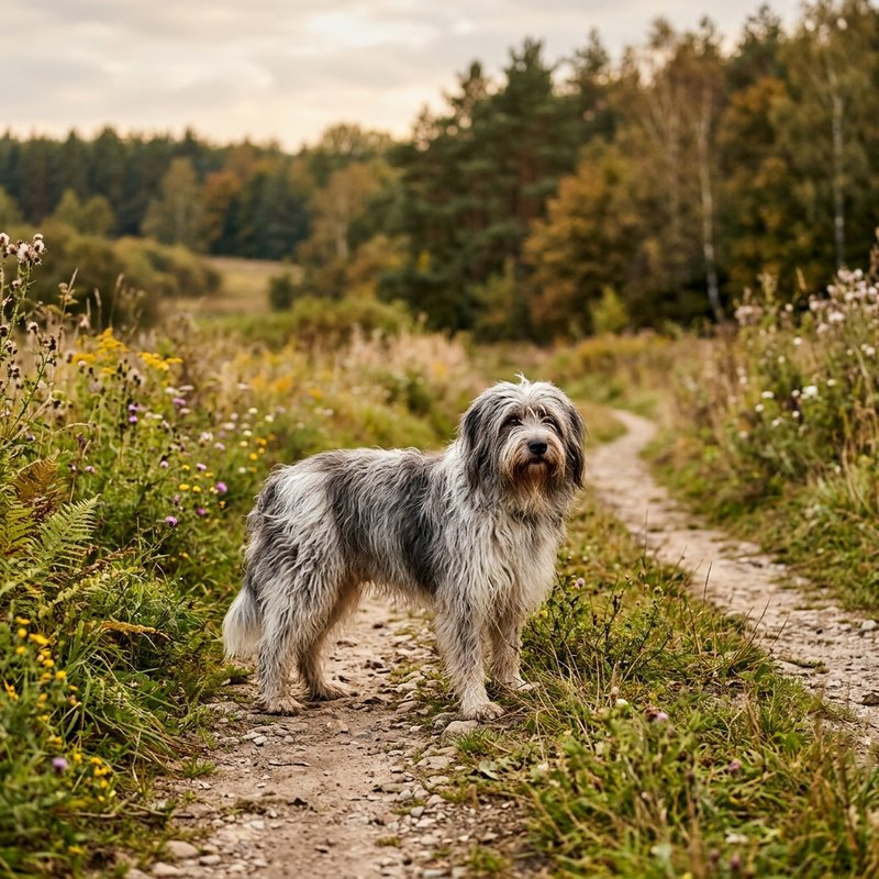 "Polish Lowland Sheepdog outdoors"
