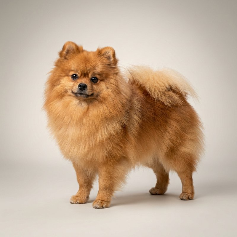 "Pomeranian studio portrait"