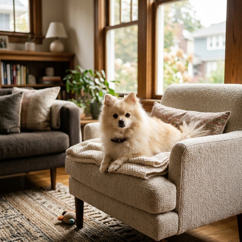 "Pomeranian at home"