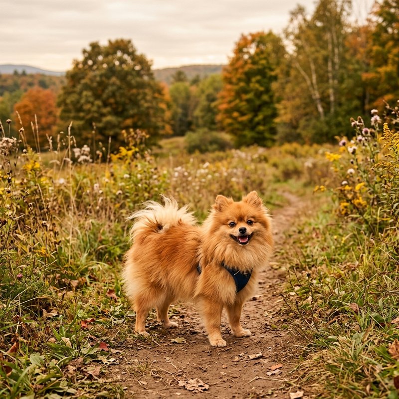 "Pomeranian outdoors"