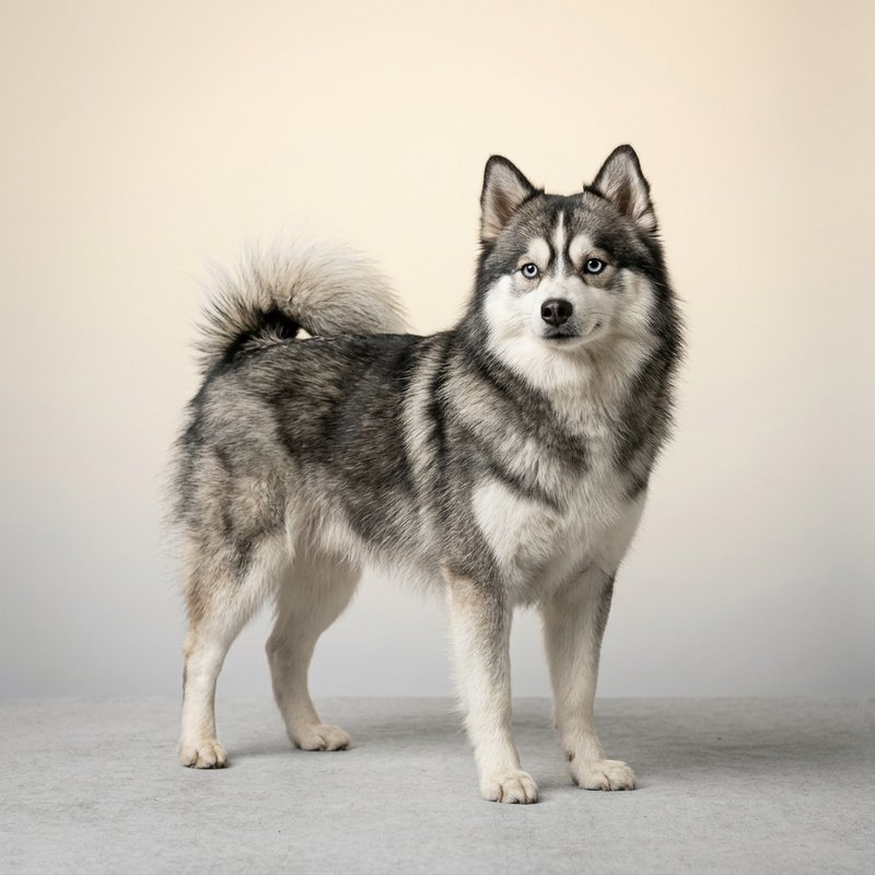 "Pomsky studio portrait"