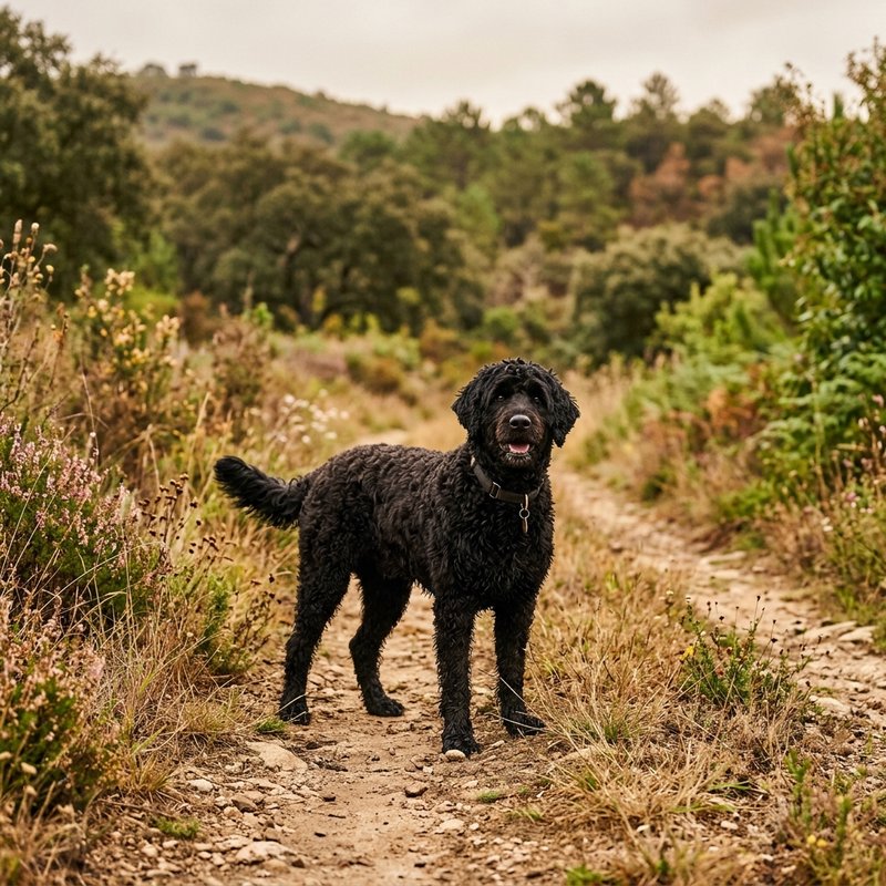 "Portuguese Water Dog outdoors"