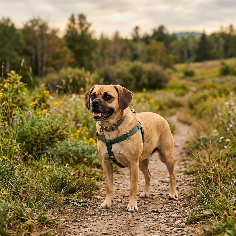 "Puggle outdoors"