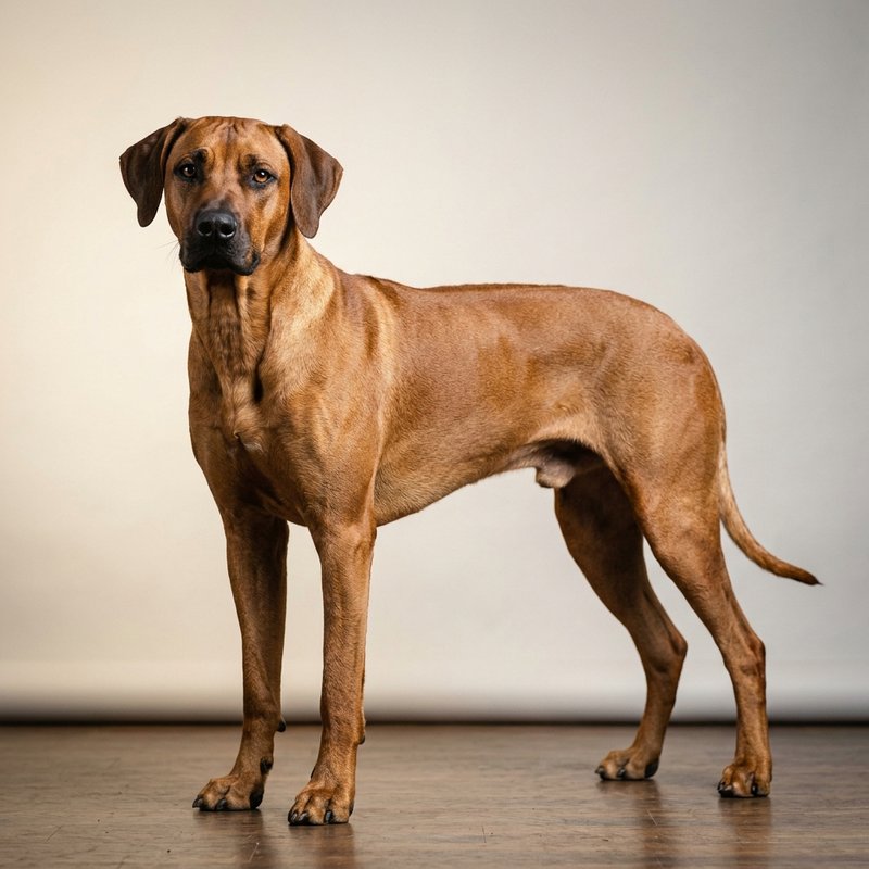 "Rhodesian Ridgeback studio portrait"
