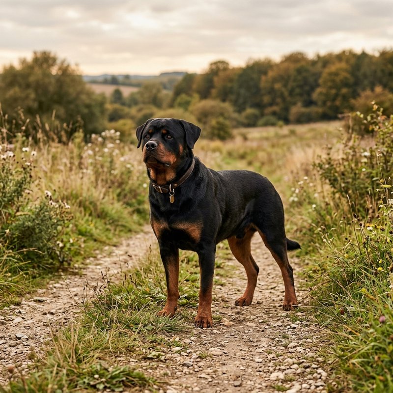 "Rottweiler outdoors"