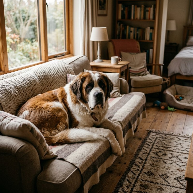 "Saint Bernard at home"