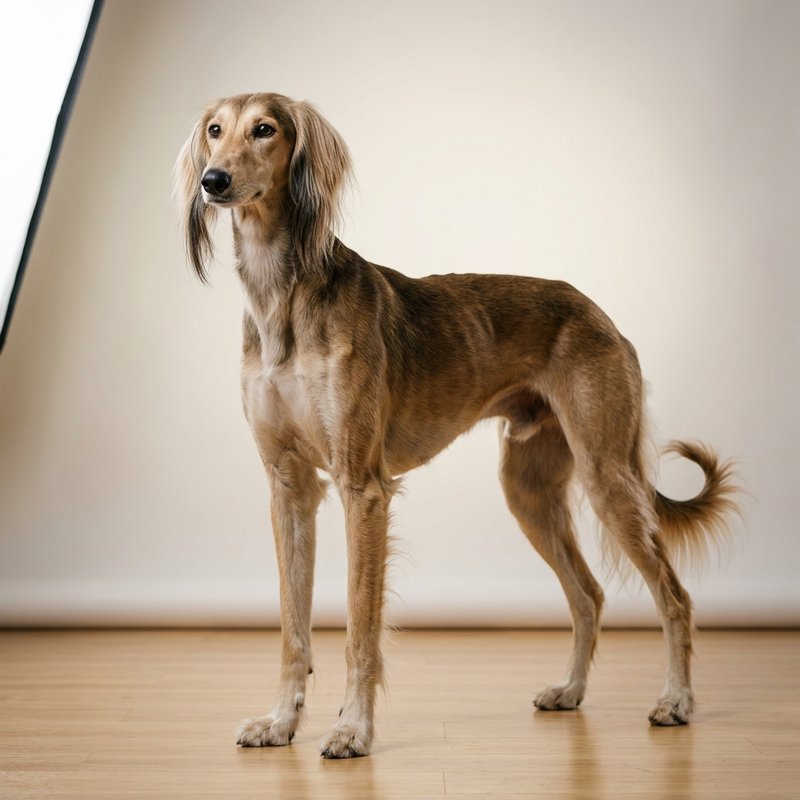 "Saluki studio portrait"