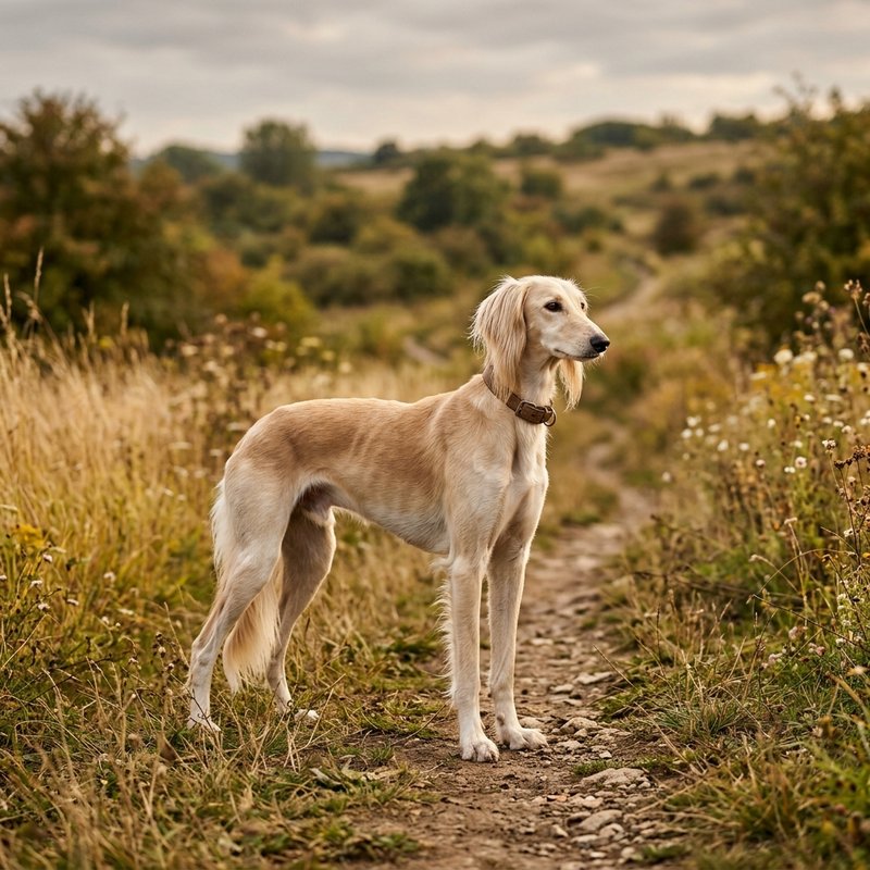 "Saluki outdoors"