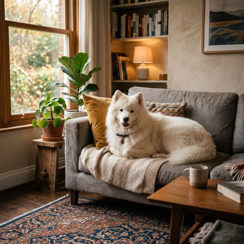 "Samoyed at home"