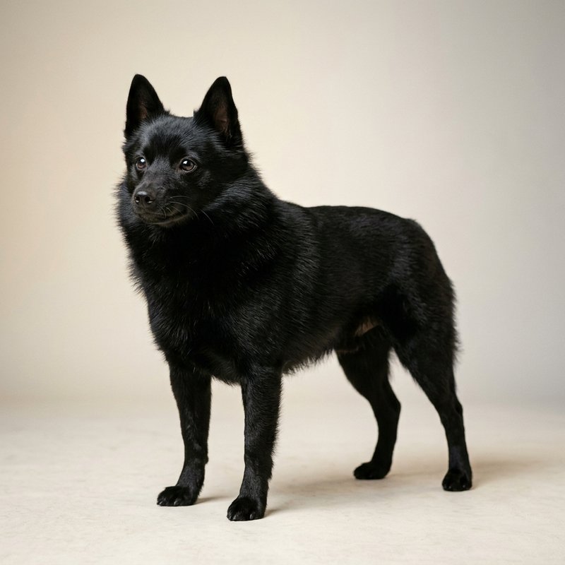 "Schipperke studio portrait"