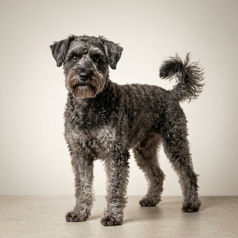 "Schnoodle studio portrait"