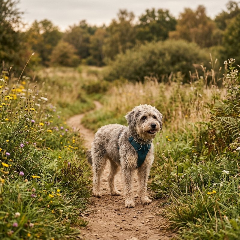 "Schnoodle outdoors"