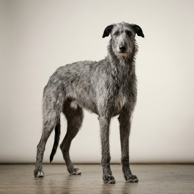 "Scottish Deerhound studio portrait"